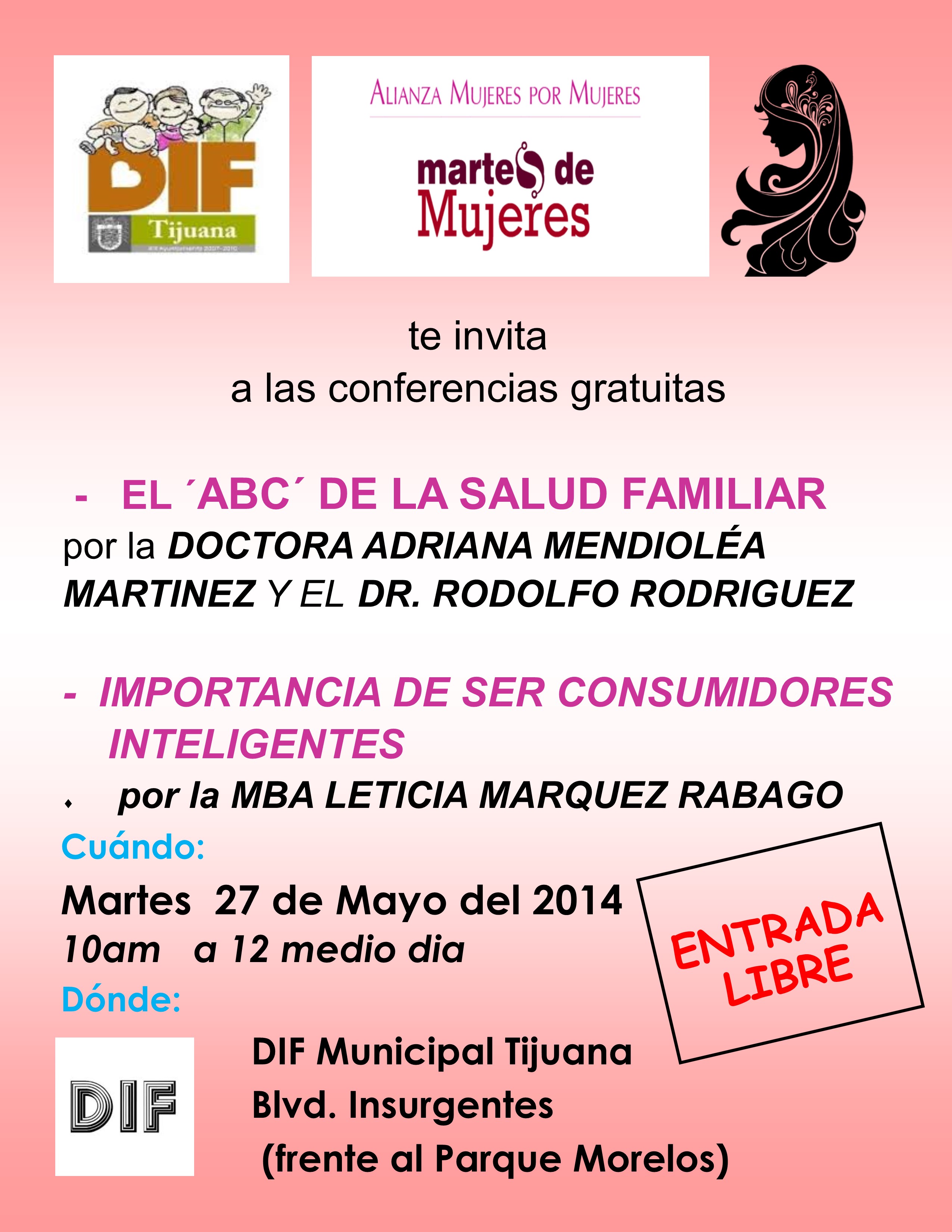 AMPM conferencias gratuitas 27 mayo 2014 DIF municipal
