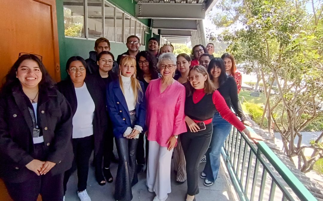 Doctora Adriana Mendioléa, Mtra Rosy Rea, Lic Adriana Juárez y la MtraMaría Eugenia Guzmán en el CECUT Feria del Libro Tijuana – mayo 2024