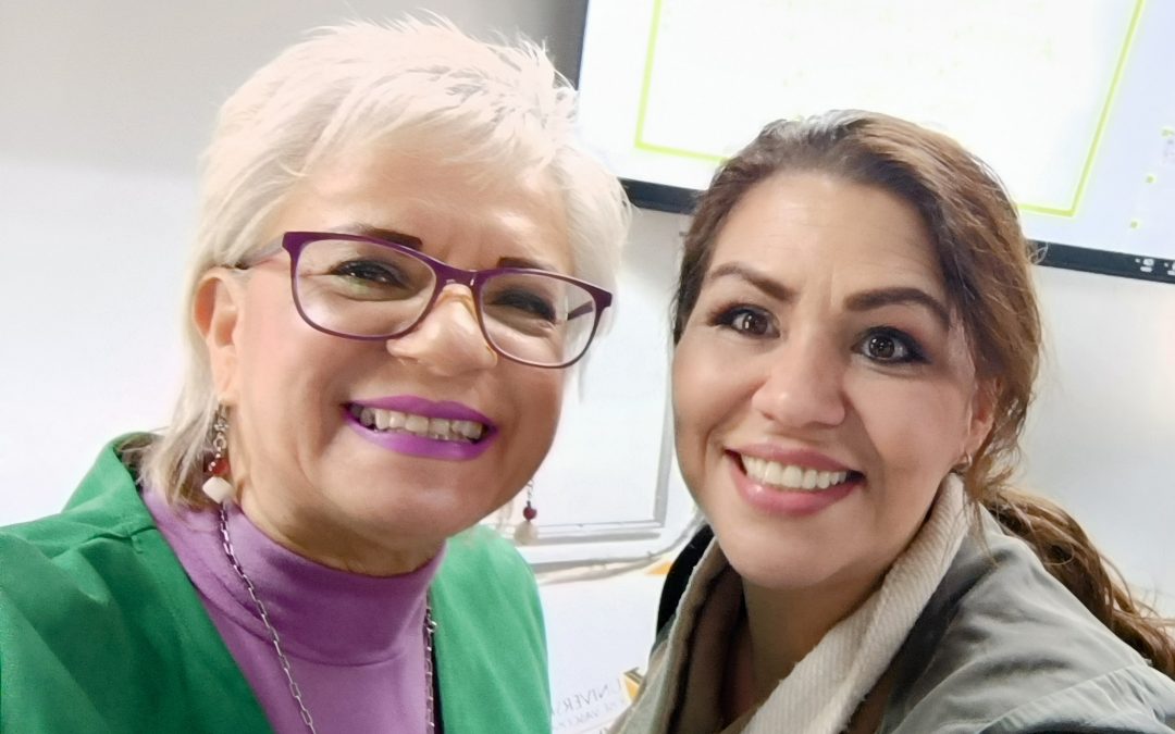 En el Doctorado en innovación y Gestión Educativa concluyendo la materia Estrategias de Aprendizaje en el Contexto de Innovación Educativa laDoctora Adriana Mendioléa, con la Mtra. Lourdes Ibañez invitada a compartirsus experiencias profesionales en Tecnología.