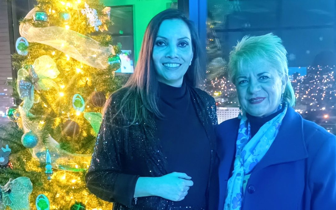 Dra. Adriana Mendioléa con la Dra. Bere Abrego en la Universidad TecMilenio Diciembre 2025
