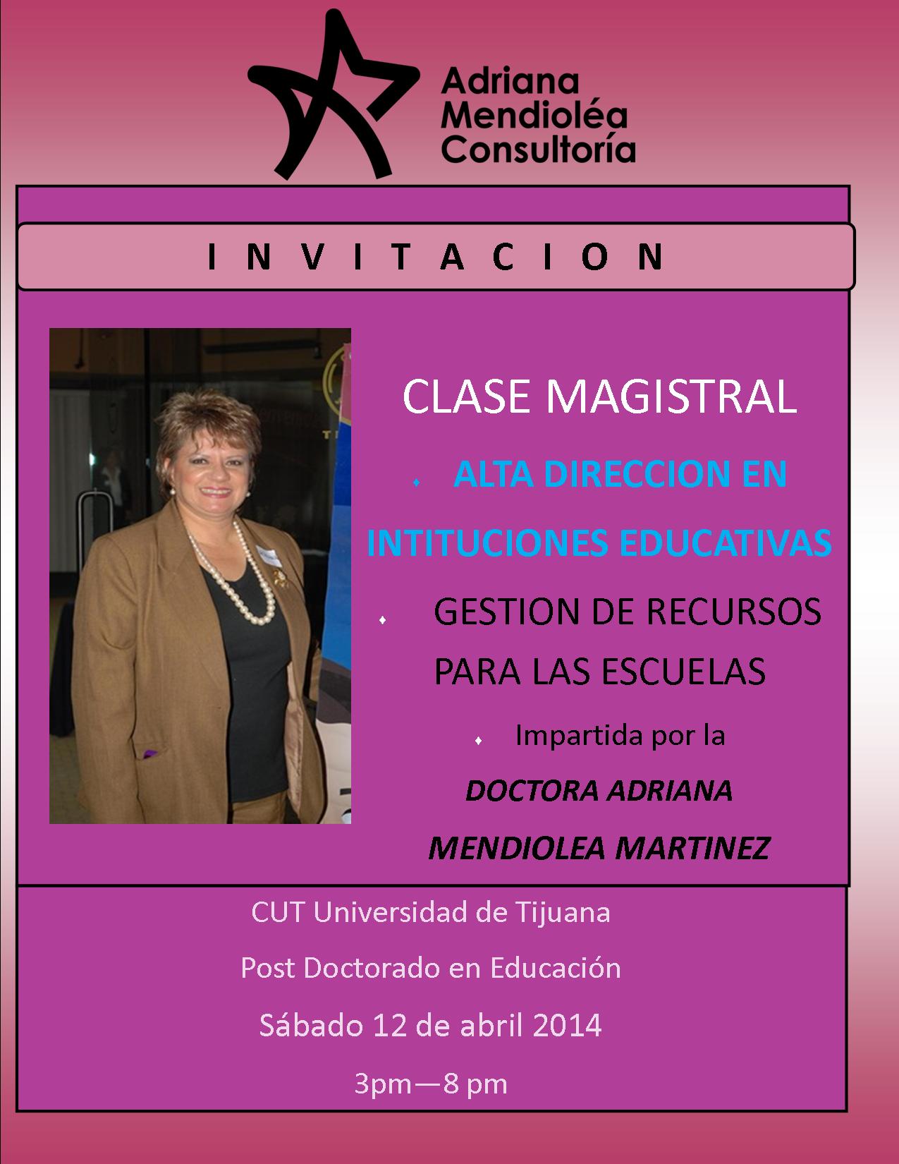 Clase Magistral de Postdoctorado en Educación