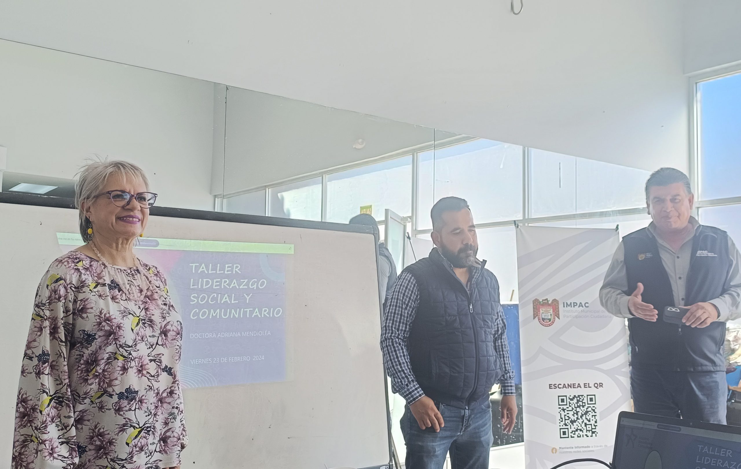 En la inauguración del Taller Liderazgo Social y Comunitario con perspectiva de género en la Subdelegación Natural, 23 febrero 2024